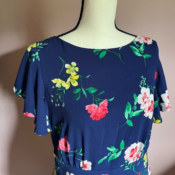 Eliza J Floral Blue Dress NWT - Picture 3 of 8